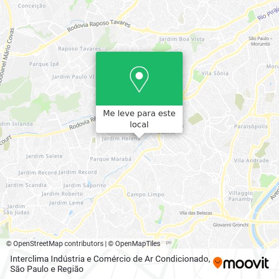 Interclima Indústria e Comércio de Ar Condicionado mapa