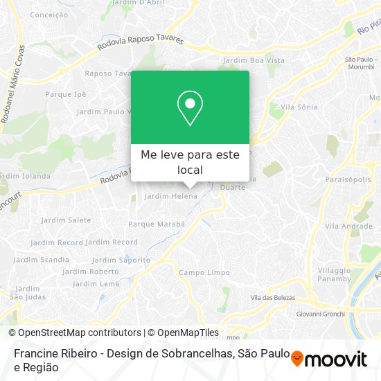 Francine Ribeiro - Design de Sobrancelhas mapa