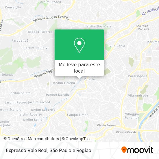 Expresso Vale Real mapa