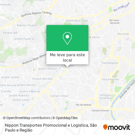 Nippon Transportes Promocional e Logística mapa