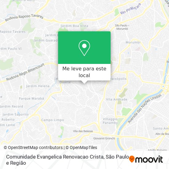 Comunidade Evangelica Renovacao Crista mapa