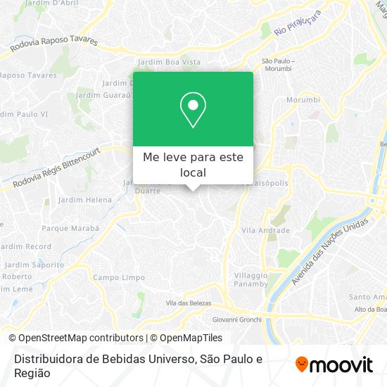 Distribuidora de Bebidas Universo mapa