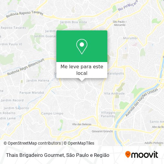 Thais Brigadeiro Gourmet mapa