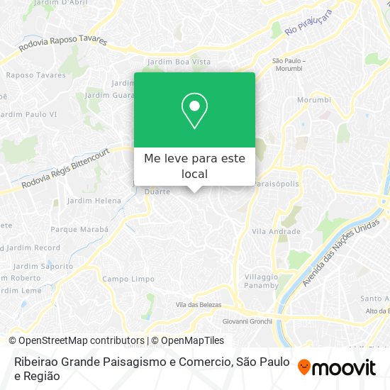 Ribeirao Grande Paisagismo e Comercio mapa