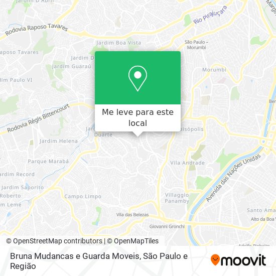 Bruna Mudancas e Guarda Moveis mapa