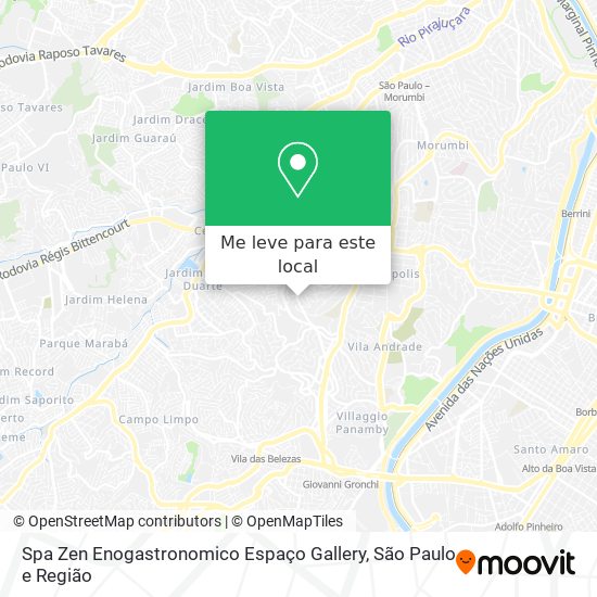 Spa Zen Enogastronomico Espaço Gallery mapa