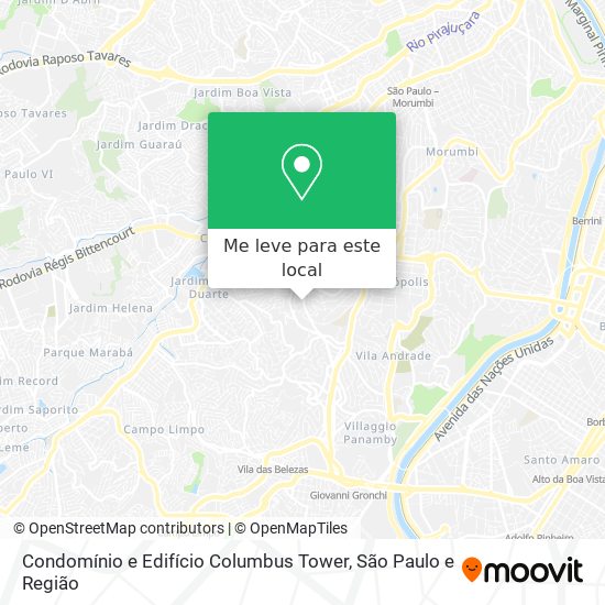Condomínio e Edifício Columbus Tower mapa