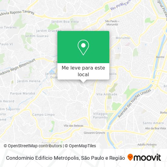 Condomínio Edifício Metrópolis mapa