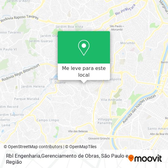 Rbl Engenharia,Gerenciamento de Obras mapa