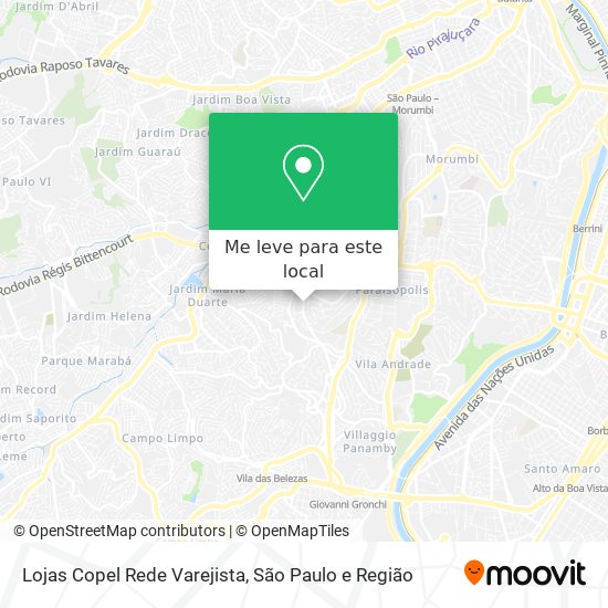 Lojas Copel Rede Varejista mapa