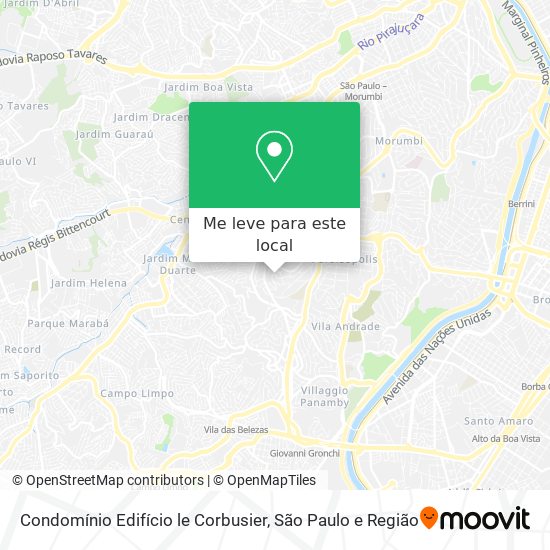 Condomínio Edifício le Corbusier mapa