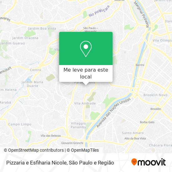 Pizzaria e Esfiharia Nicole mapa