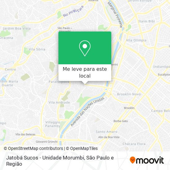 Jatobá Sucos - Unidade Morumbi mapa