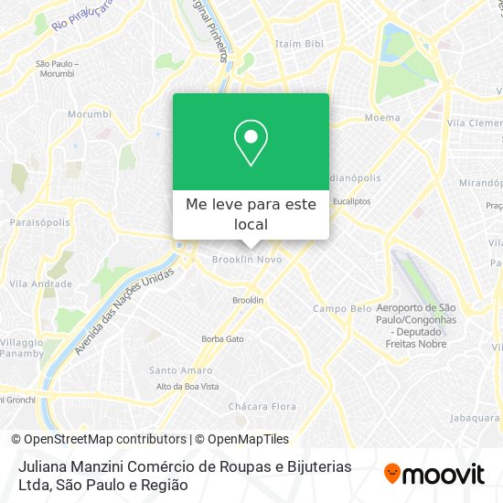 Juliana Manzini Comércio de Roupas e Bijuterias Ltda mapa