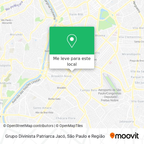 Grupo Divinista Patriarca Jacó mapa