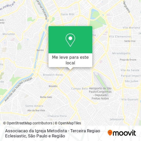 Associacao da Igreja Metodista - Terceira Regiao Eclesiastic mapa