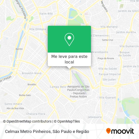 Celmax Metro Pinheiros mapa