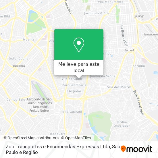 Zop Transportes e Encomendas Expressas Ltda mapa