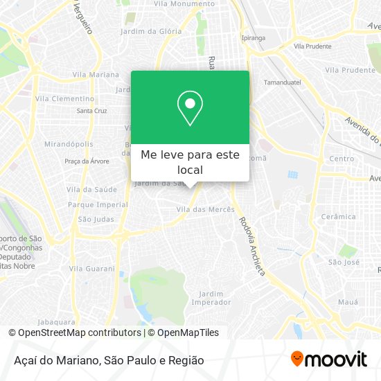 Açaí do Mariano mapa