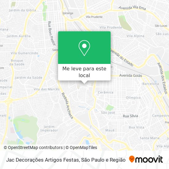 Jac Decorações Artigos Festas mapa