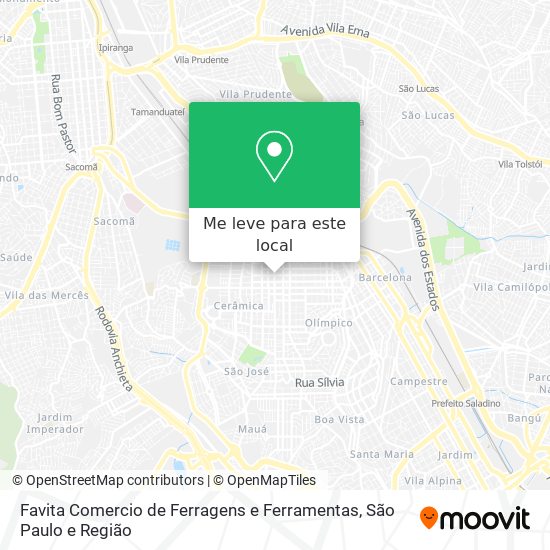 Favita Comercio de Ferragens e Ferramentas mapa