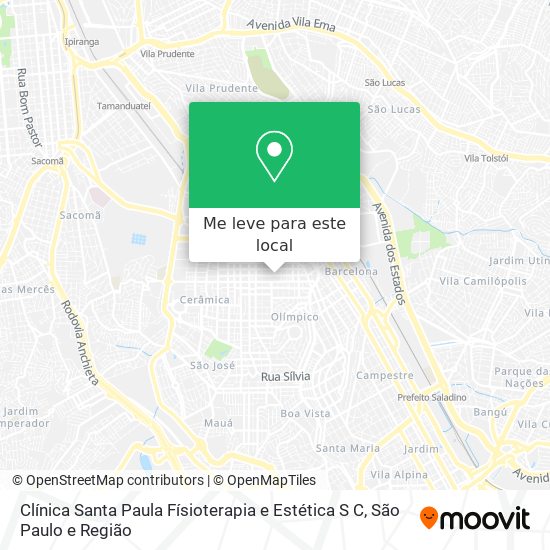 Clínica Santa Paula Físioterapia e Estética S C mapa