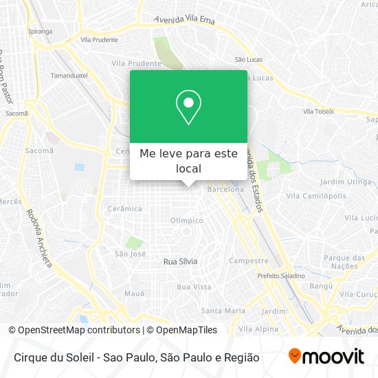 Cirque du Soleil - Sao Paulo mapa