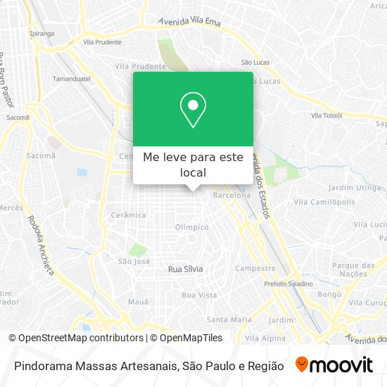 Pindorama Massas Artesanais mapa