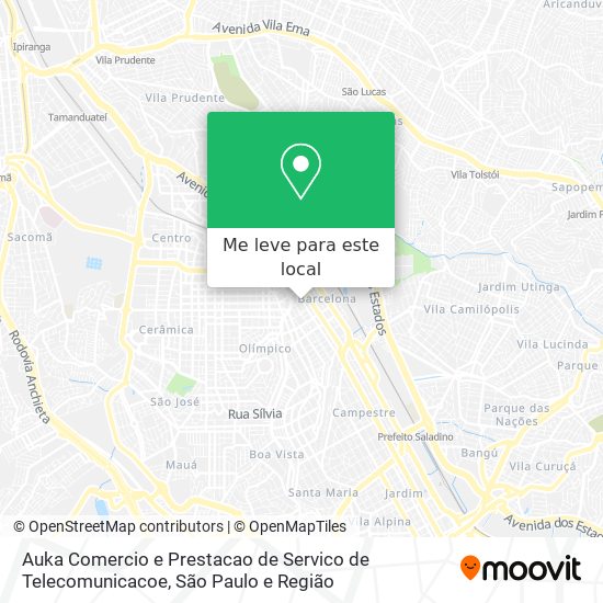 Auka Comercio e Prestacao de Servico de Telecomunicacoe mapa