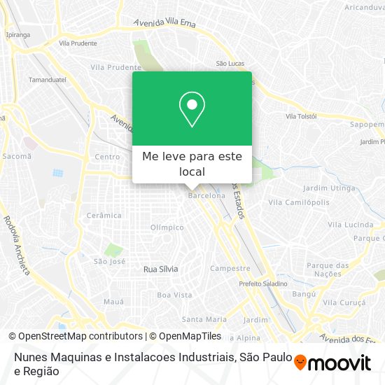 Nunes Maquinas e Instalacoes Industriais mapa