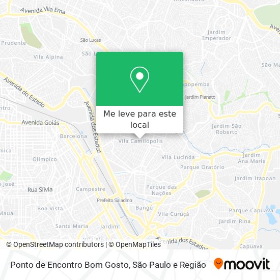 Ponto de Encontro Bom Gosto mapa