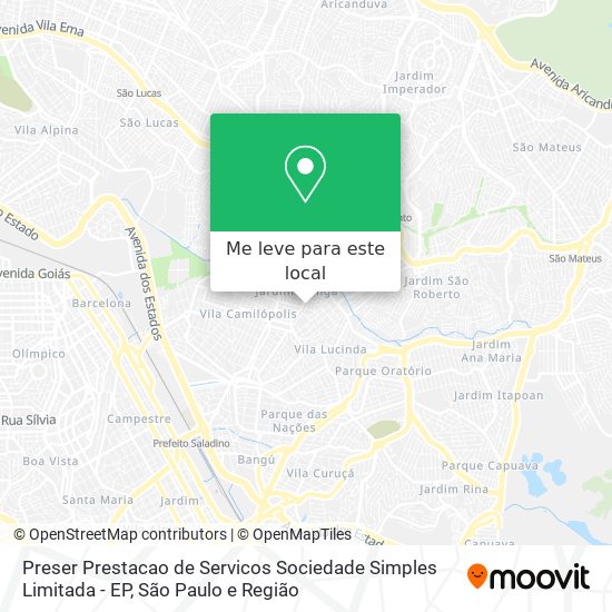 Preser Prestacao de Servicos Sociedade Simples Limitada - EP mapa
