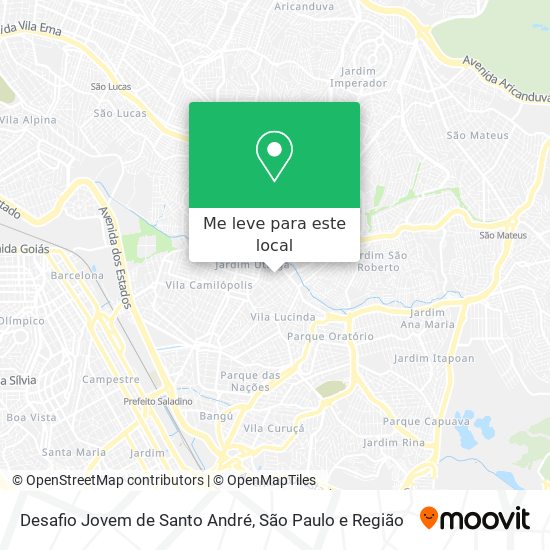 Desafio Jovem de Santo André mapa