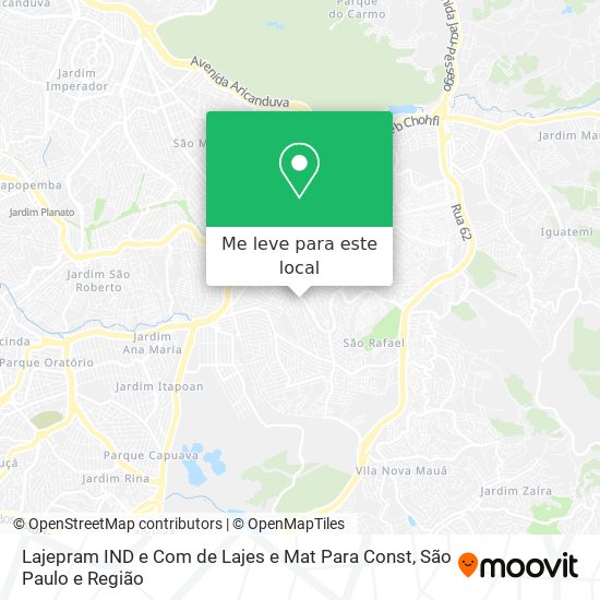 Lajepram IND e Com de Lajes e Mat Para Const mapa