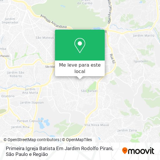 Primeira Igreja Batista Em Jardim Rodolfo Pirani mapa