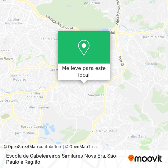 Escola de Cabeleireiros Similares Nova Era mapa