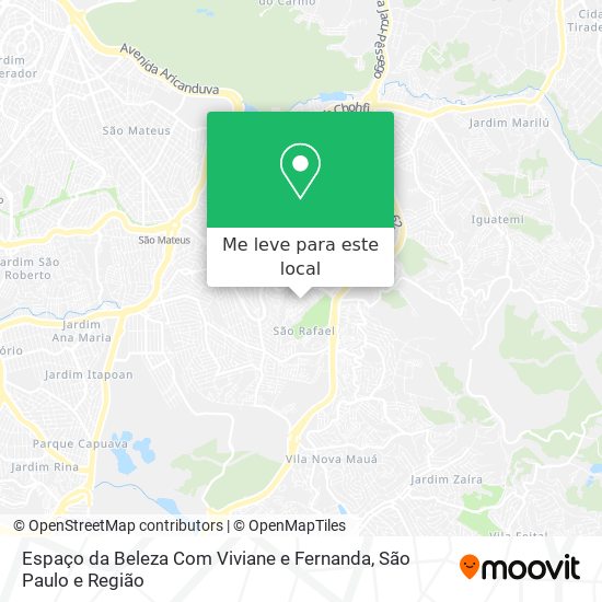 Espaço da Beleza Com Viviane e Fernanda mapa