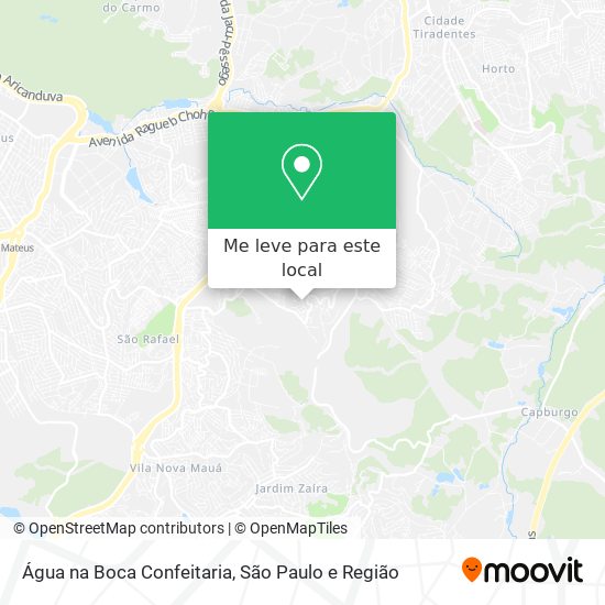 Água na Boca Confeitaria mapa