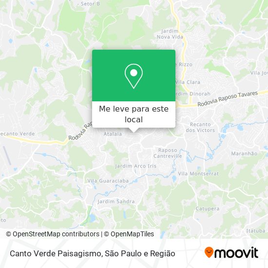 Canto Verde Paisagismo mapa