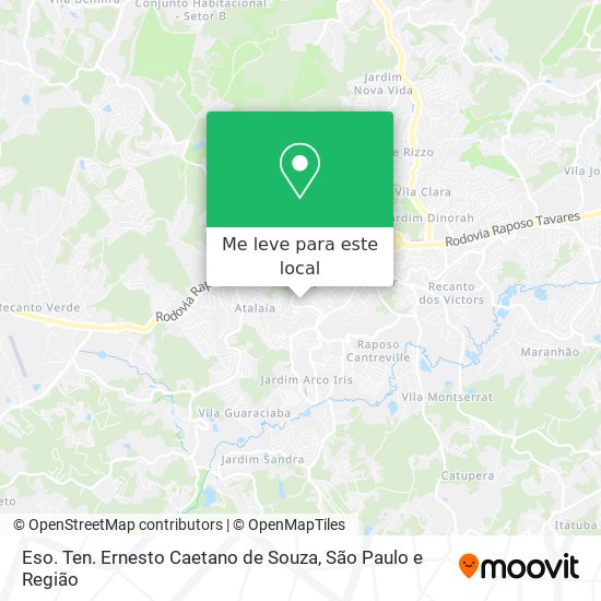 Eso. Ten. Ernesto Caetano de Souza mapa