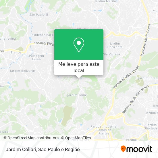 Jardim Colibri mapa