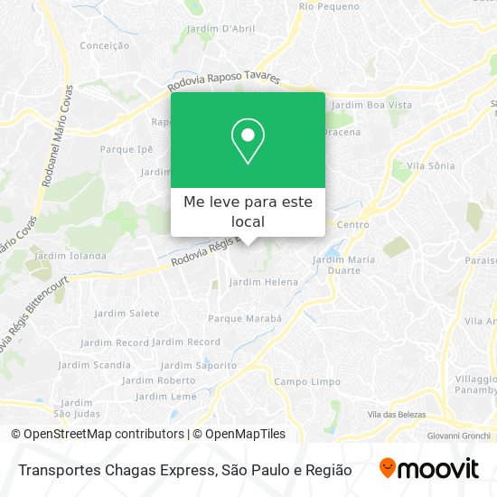 Transportes Chagas Express mapa