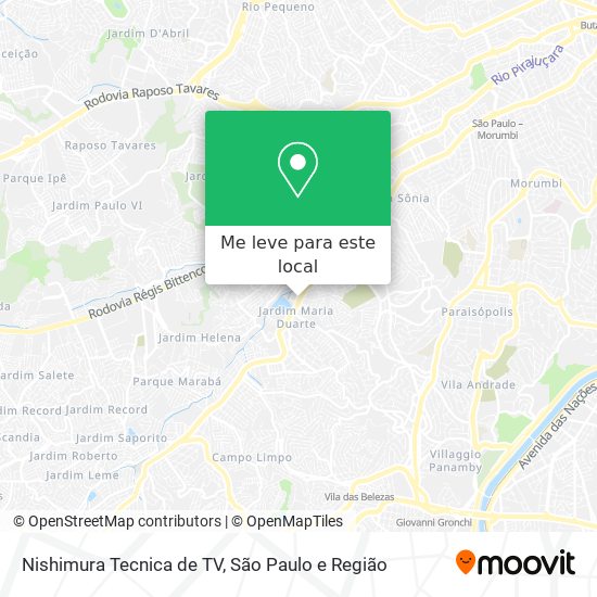 Nishimura Tecnica de TV mapa