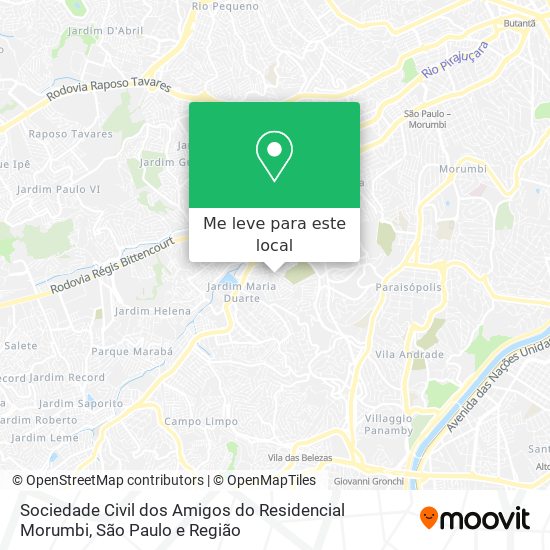 Sociedade Civil dos Amigos do Residencial Morumbi mapa