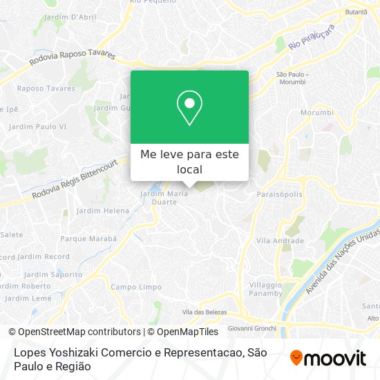 Lopes Yoshizaki Comercio e Representacao mapa