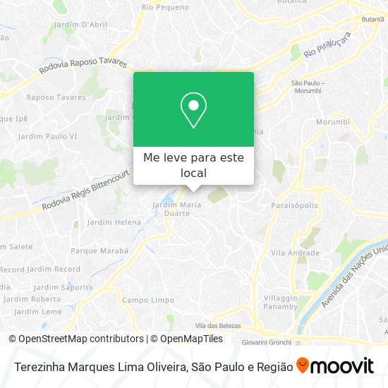 Terezinha Marques Lima Oliveira mapa