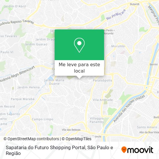 Sapataria do Futuro Shopping Portal mapa