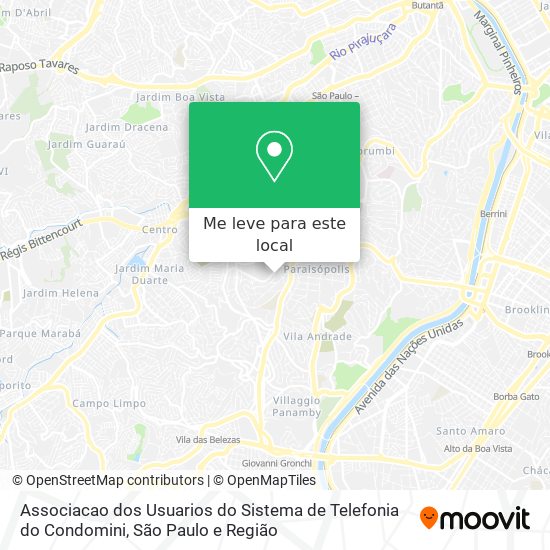 Associacao dos Usuarios do Sistema de Telefonia do Condomini mapa