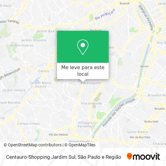 Centauro-Shopping Jardim Sul mapa