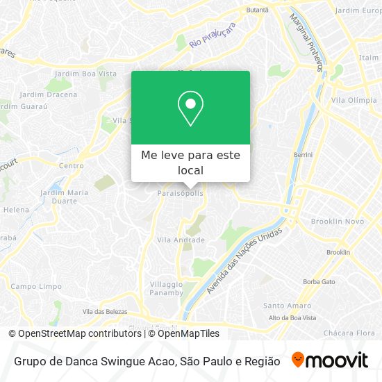 Grupo de Danca Swingue Acao mapa